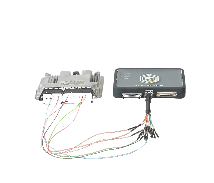 Alientech KESS3 connected to ECU for OBD and service mode programming
